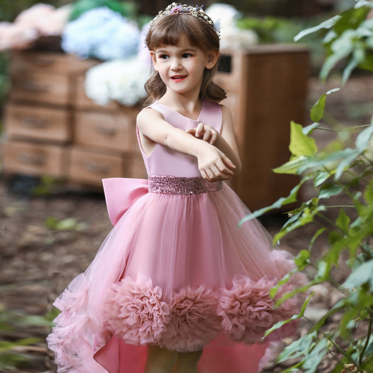 Dusty Pink Special Occasions Ball Cown  1000792