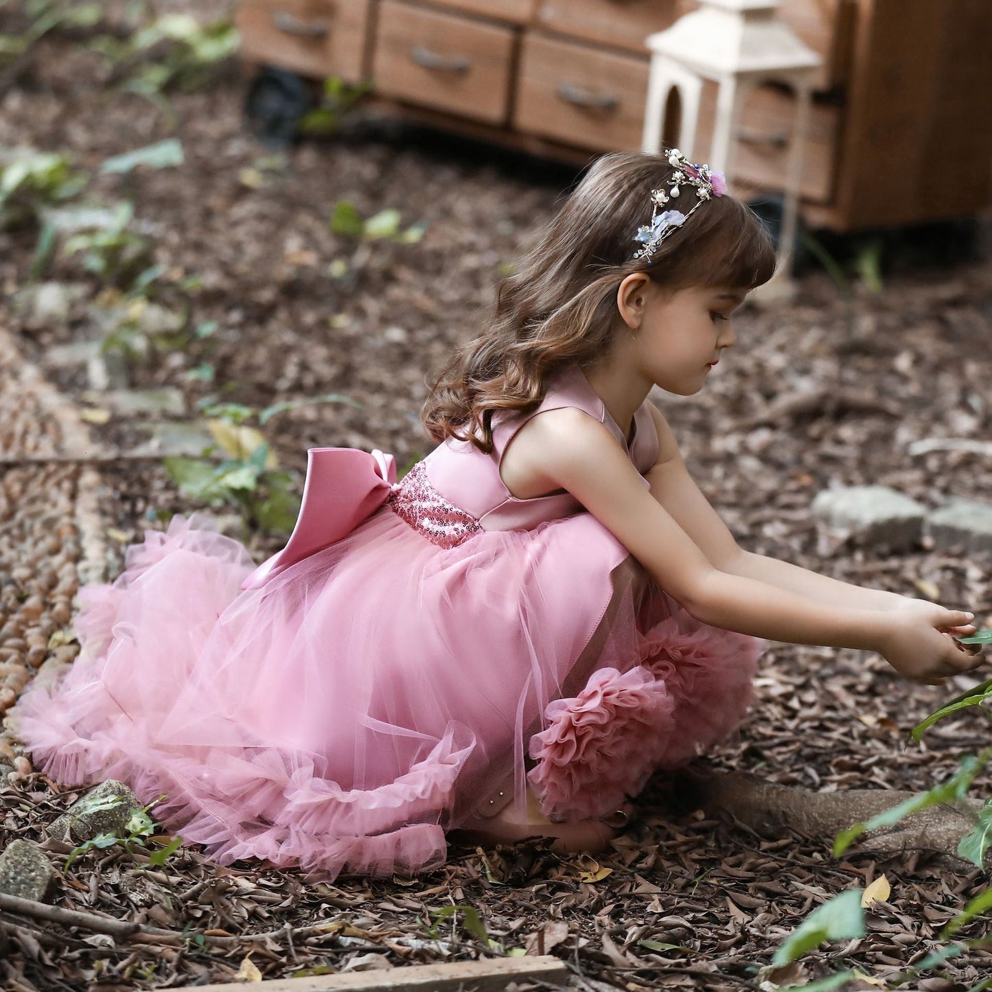 Dusty Pink Special Occasions Ball Cown  1000792