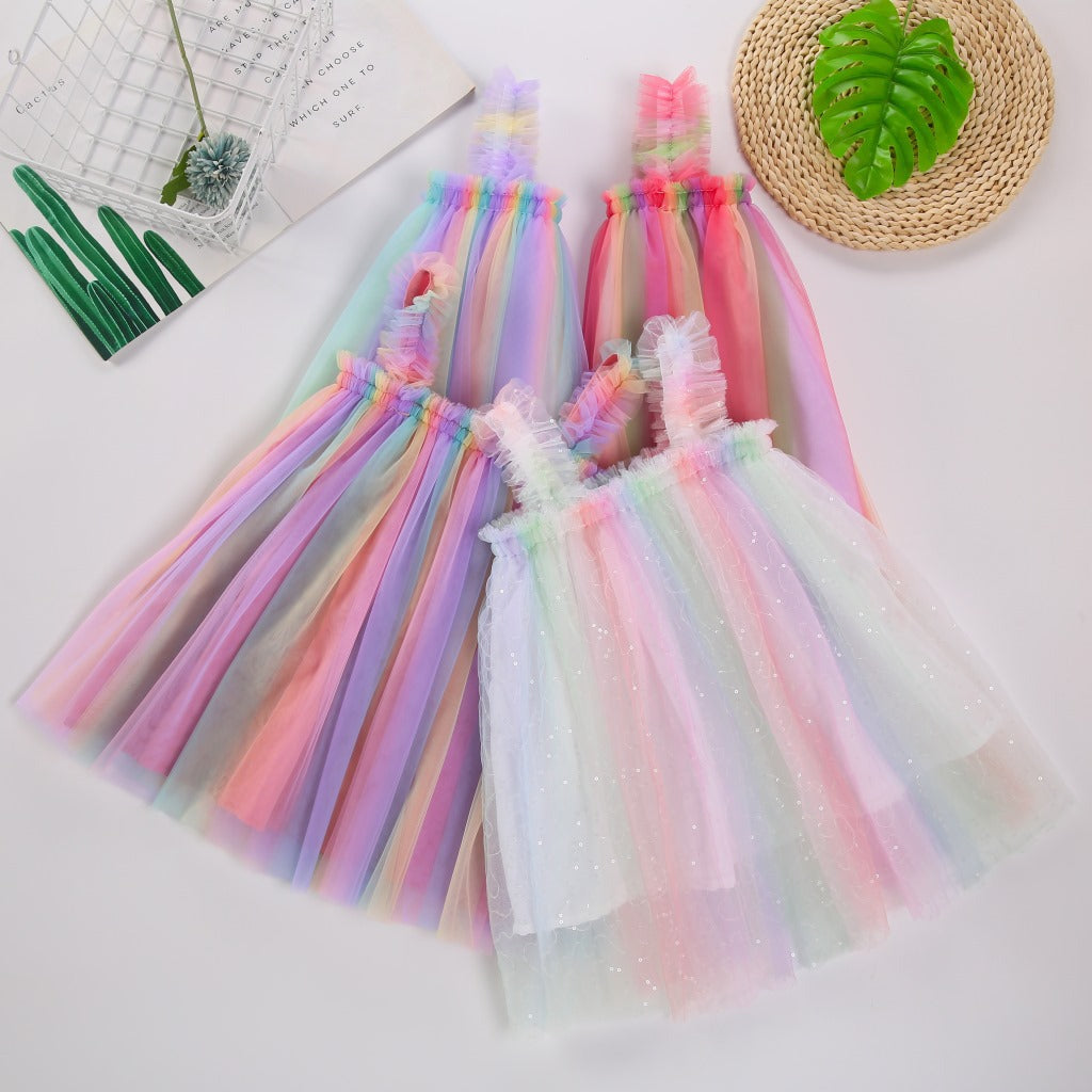 Rainbow Tulle Dress 