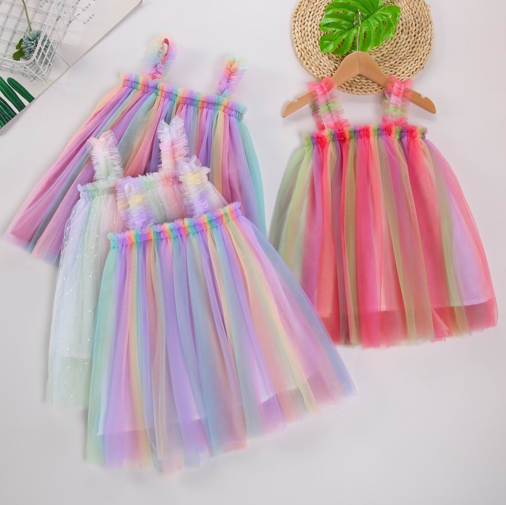 Rainbow Tulle Dress 