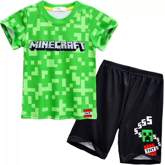 Minecraft Creeper Green 2-piece Summer set