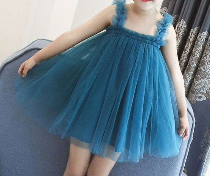 Turquoise Tulle Dress 1000117
