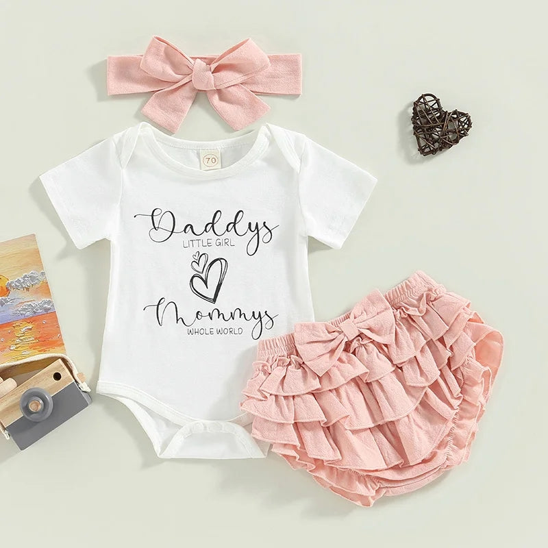 Daddy's Little Girl,  Mommy's Whole World 3PSC Outfit