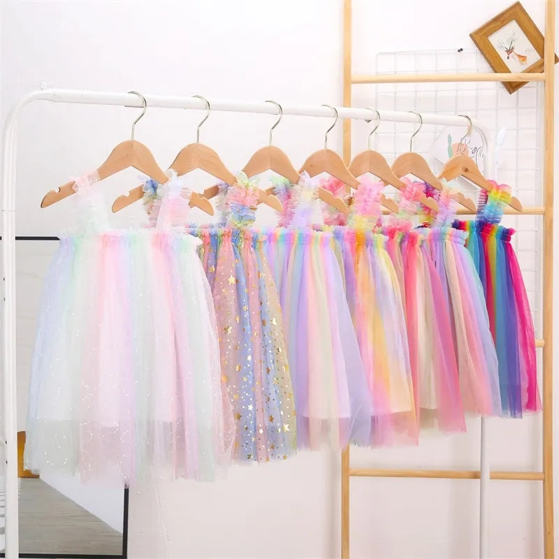 Rainbow Tulle Dress 