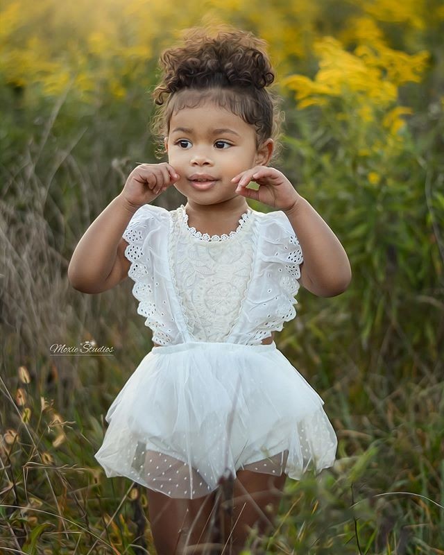 White Lace Romper Dress with Ruffled Detail