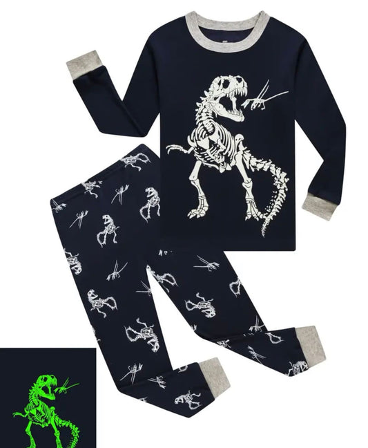 Black Dinosaur Printed pajama sets