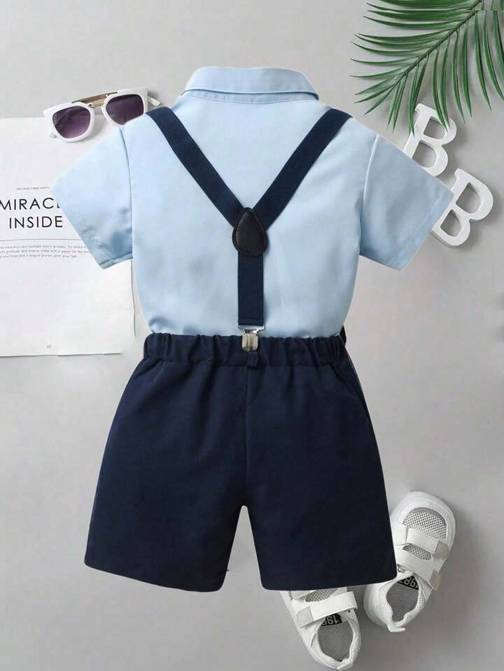 Navy Polka-dot 3PCS Gentleman Suit  200026