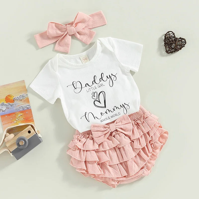 Daddy's Little Girl,  Mommy's Whole World 3PSC Outfit #10020040