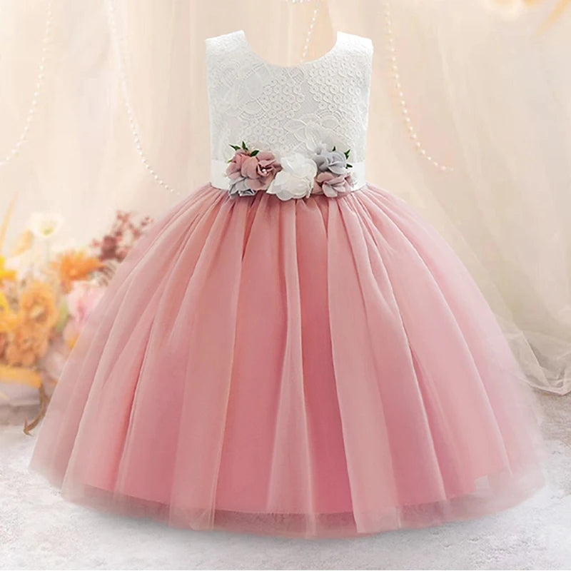 Lace Pink Floral Special Occasions Dress  1000154