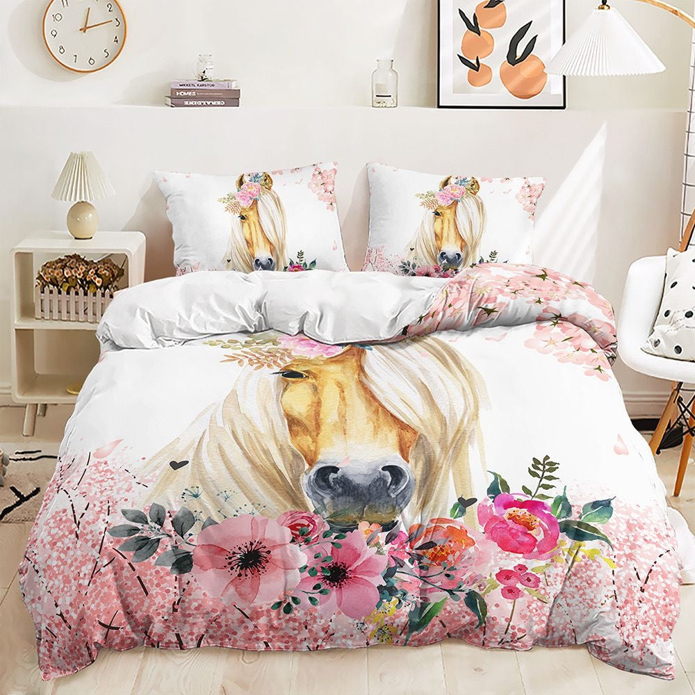 Horse Floral Bedding