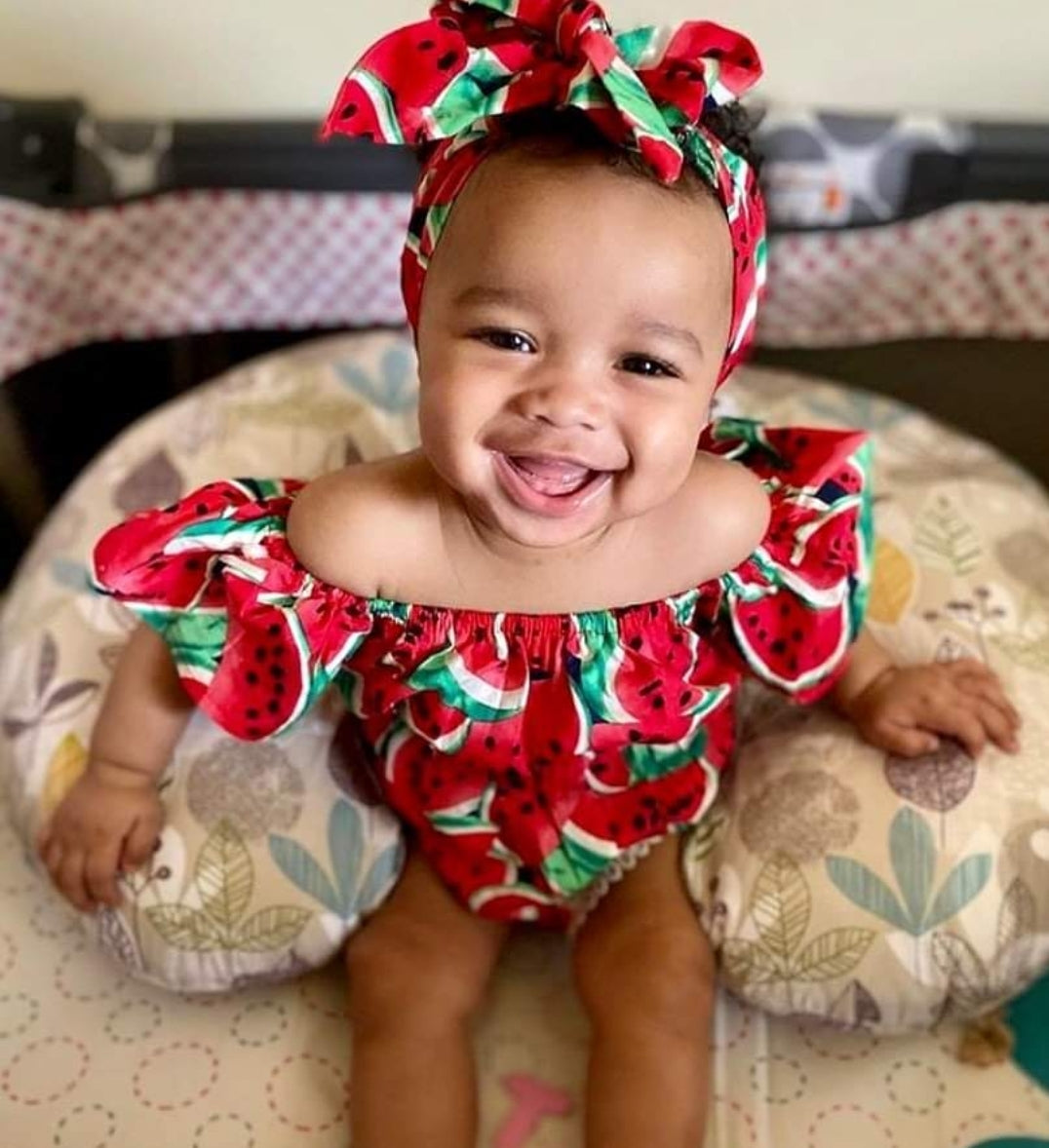 Watermelon Off or On the Shoulder Romper