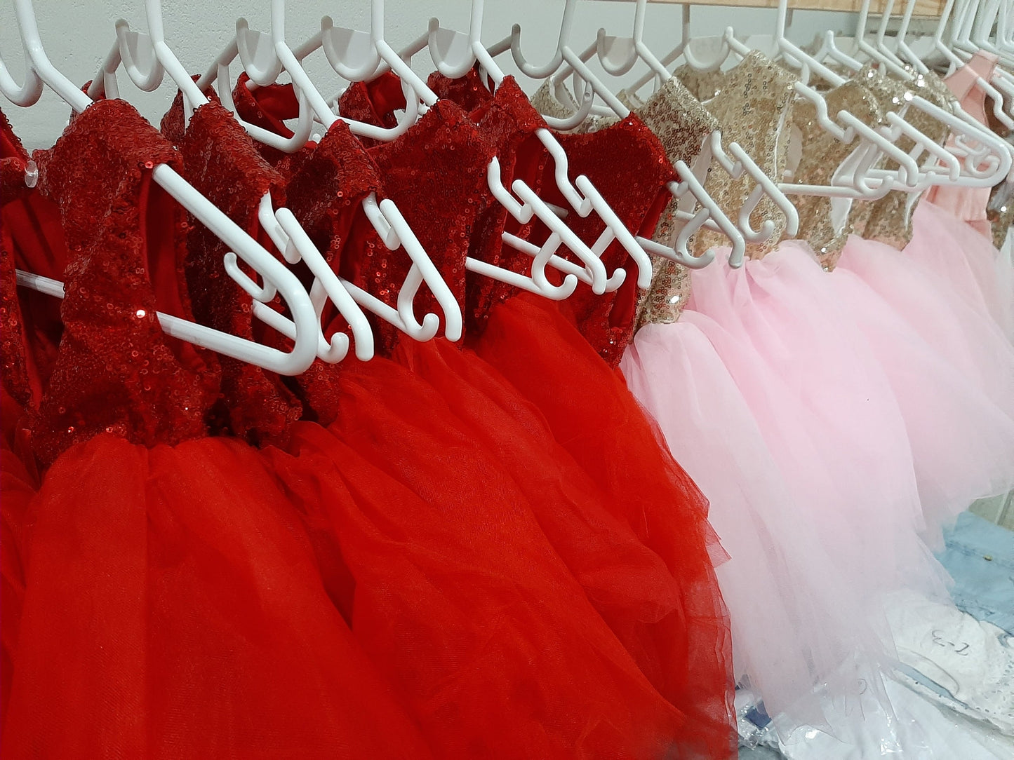 Red Sequins Tutu Dress