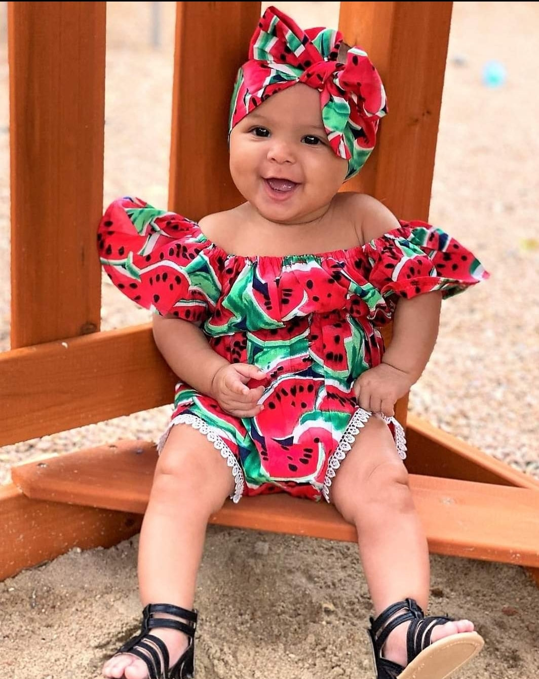 Watermelon Off or On the Shoulder Romper