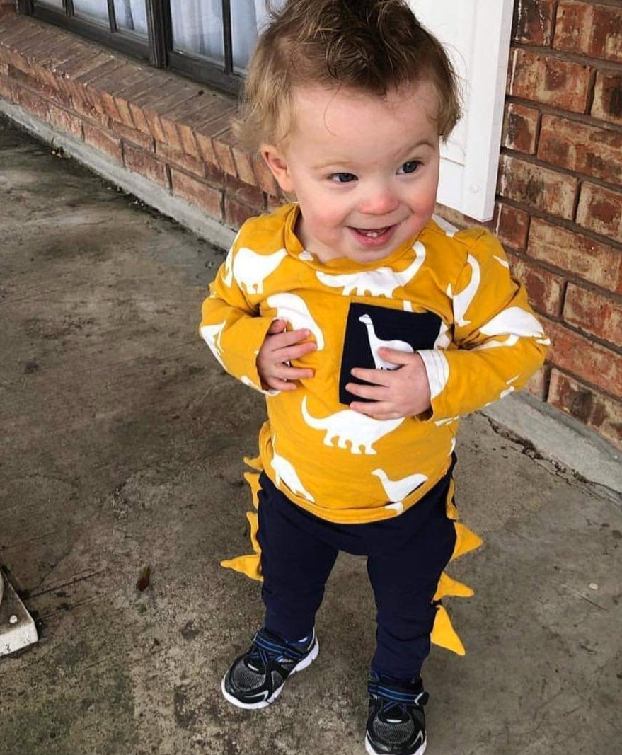 Yellow & Navy Dinosaur Tracksuit 200012