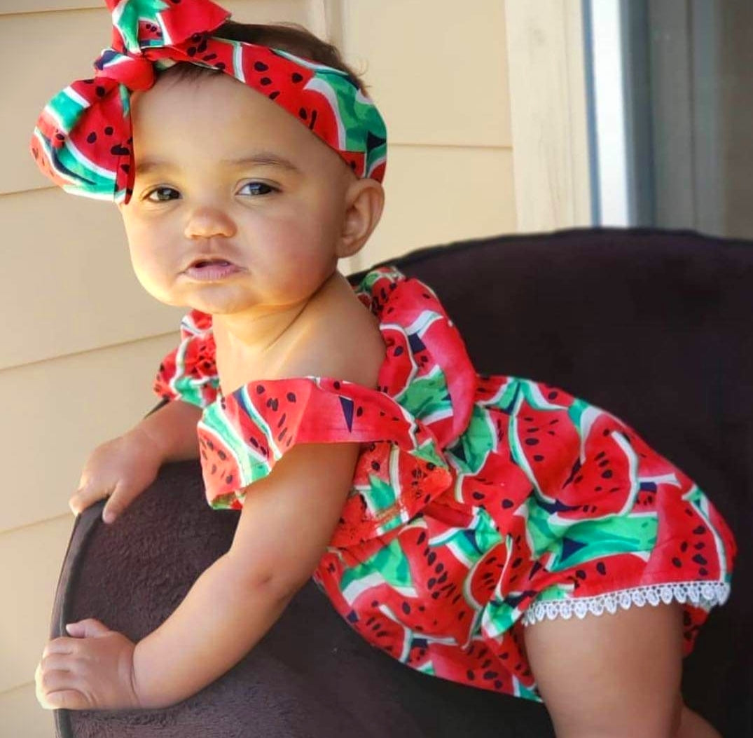 Watermelon Off or On the Shoulder Romper
