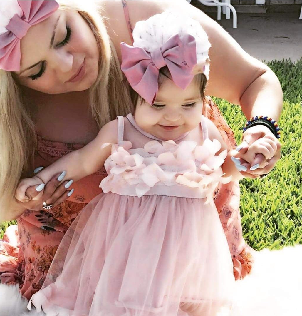 Pink 3D Ruffle Floral Dress 1000130