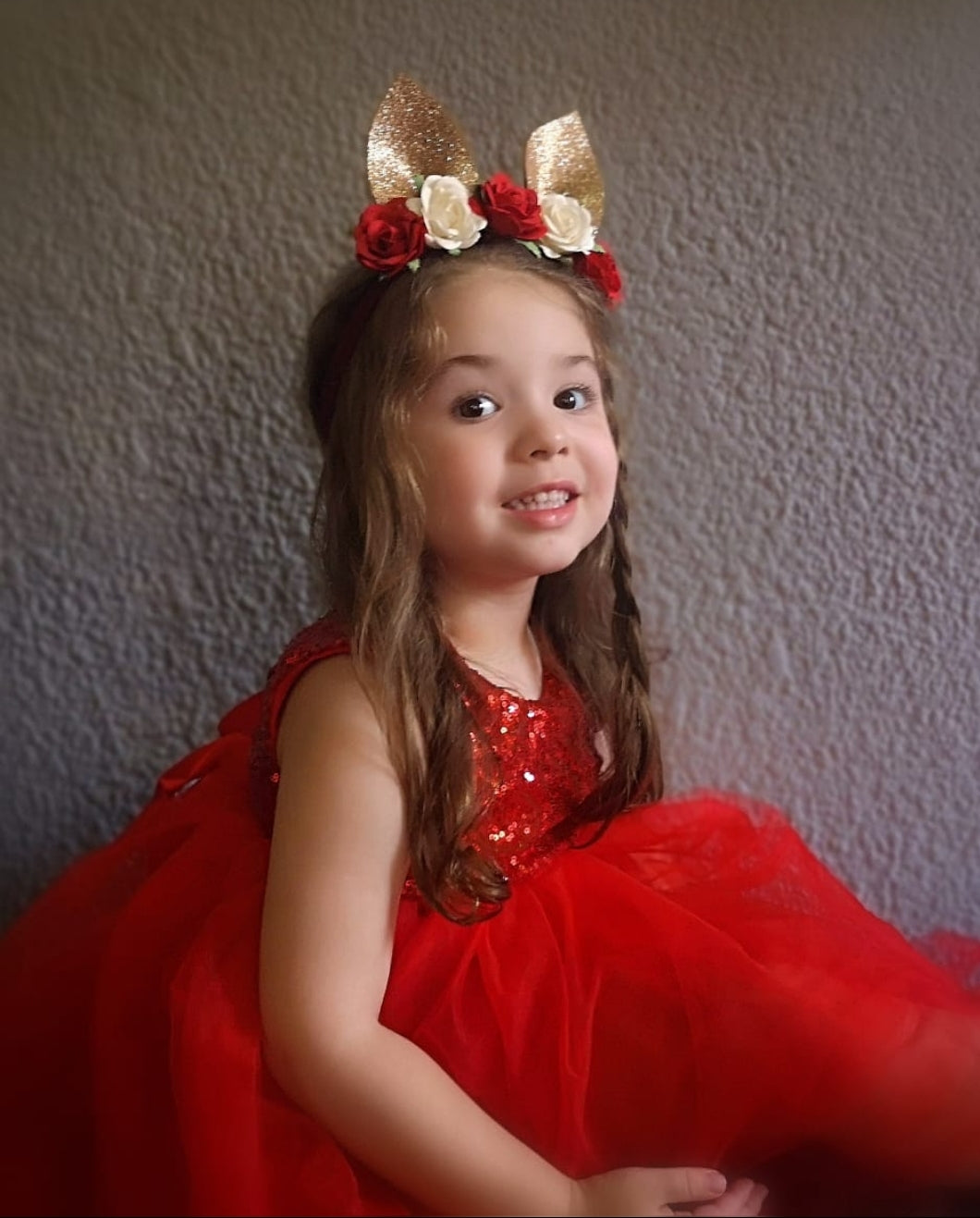 Red Sequins Tutu Dress