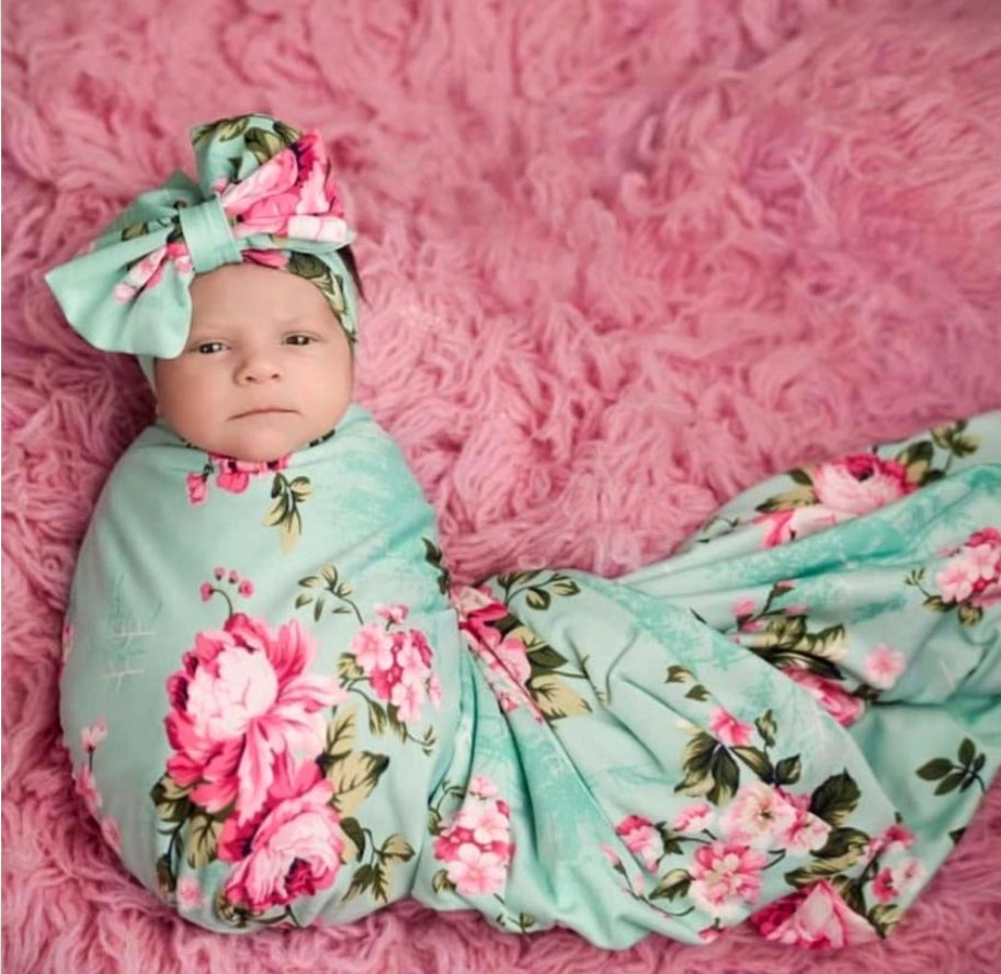 Swaddle Mint Floral