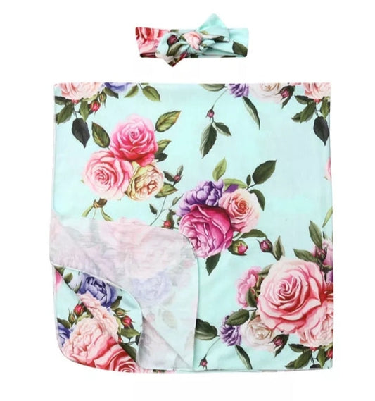 Swaddle Blue Floral