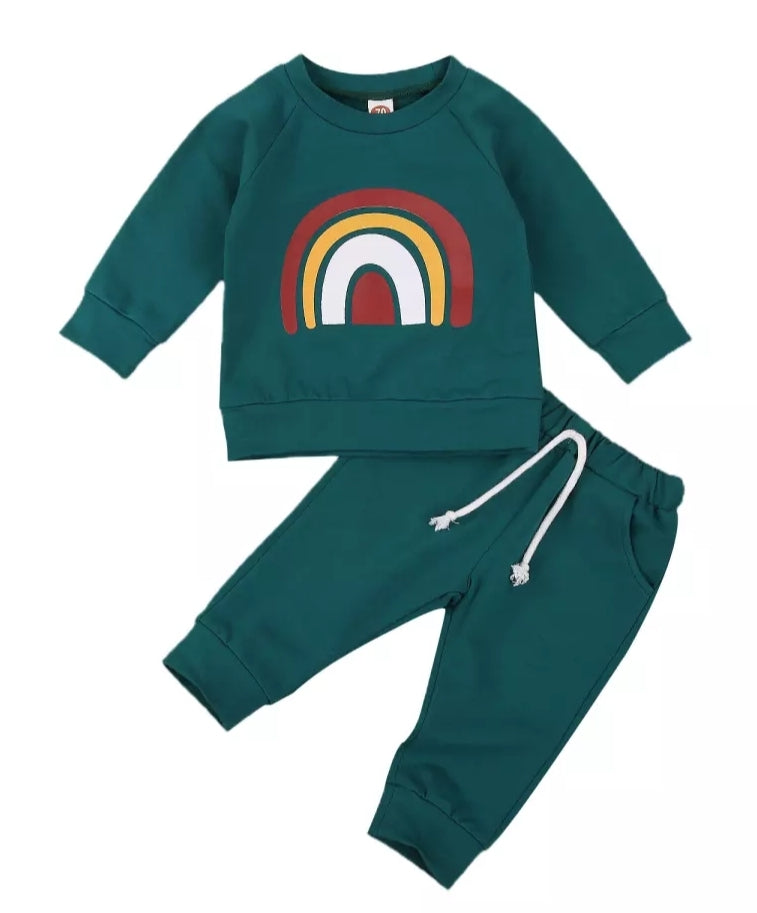 Turquoise Rainbow Tracksuit Gender Neutral  #200017