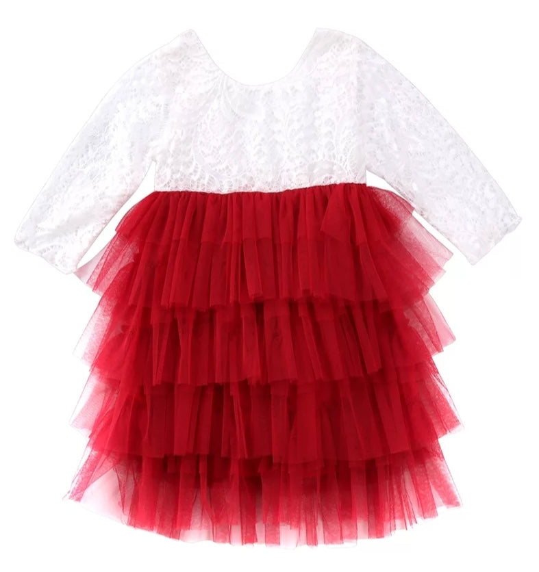 Long Sleeve Lace Red Wine Special Occasions Dress