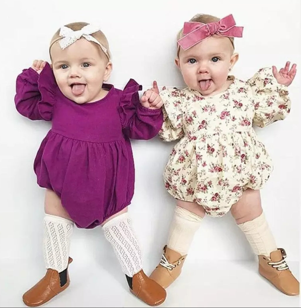 Plum Balloon Romper 100042