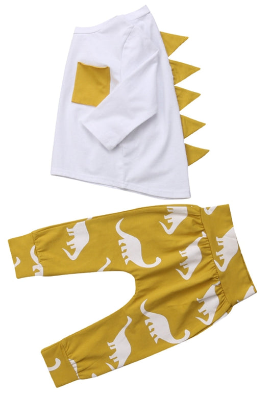 Yellow and White Dinosaur Tracksuit 200029