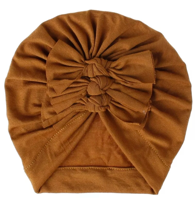 Turban Caramel Bowknot