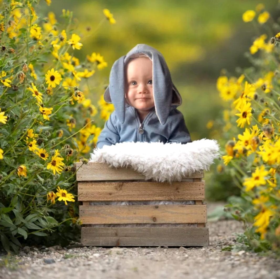 Gray Ribbed Bunny Onsie 10001013