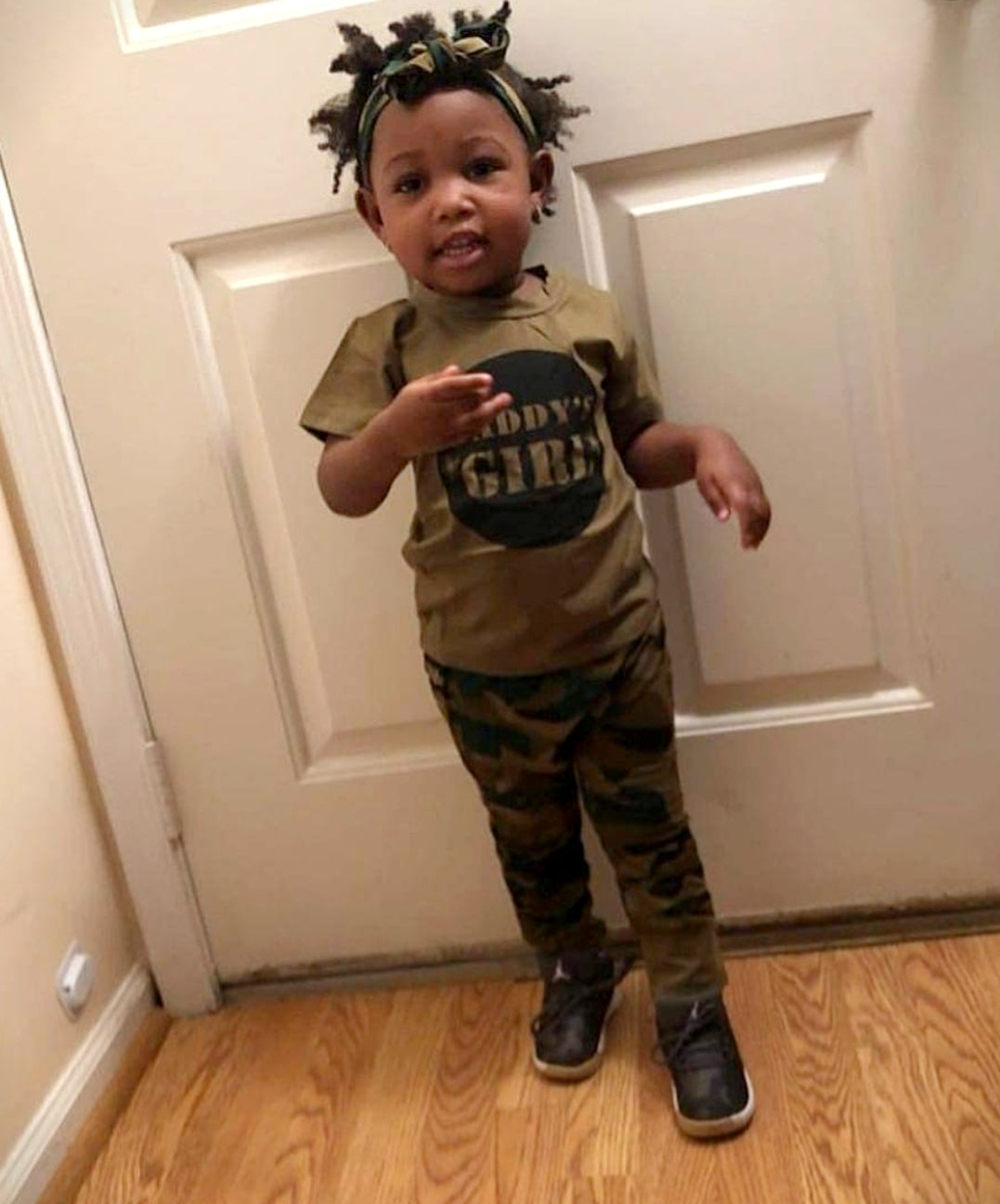 Daddy's Girl T-shirt,  Camo Pants And Headband 1000287