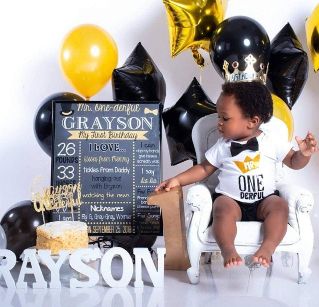 Mr ONE Derful Romper, Shorts and Suspenders 200082