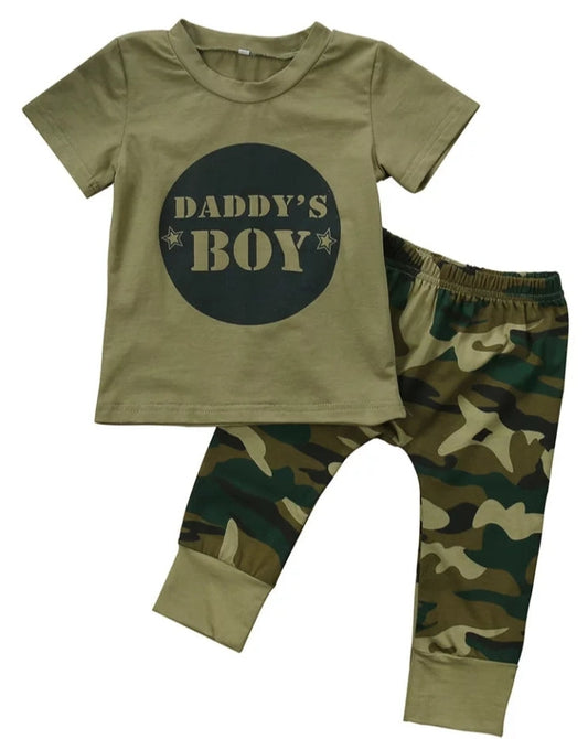 Daddy's Boy T-shirt and Camo Pants 200040