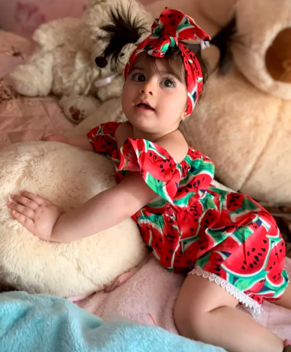 Watermelon Off or On the Shoulder Romper