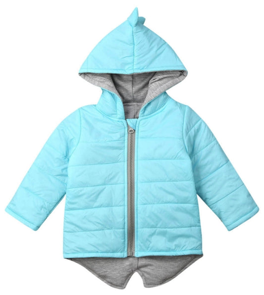 Dino Puffer Jacket Blue