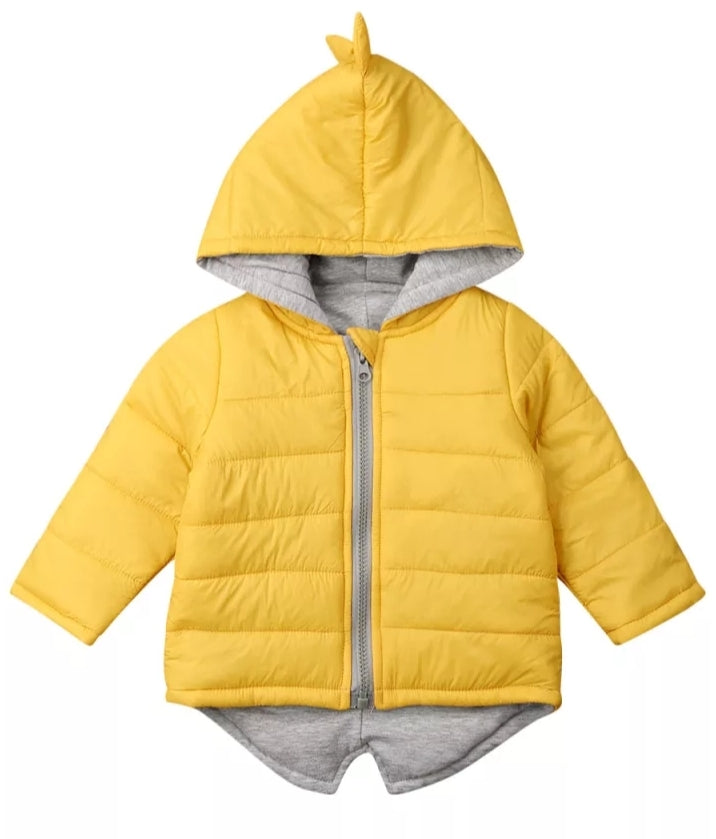 Dino Puffer Jacket Yellow