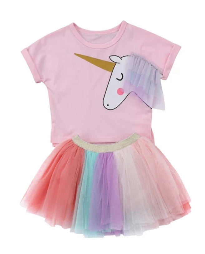 Unicorn Top and Rainbow Tutu