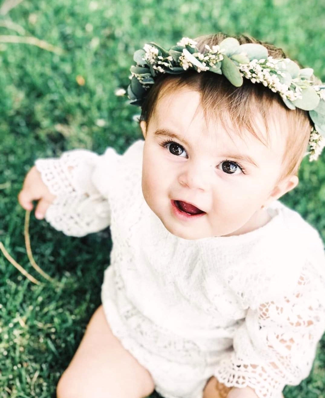 Bell Sleeve Lace White Romper 1000147