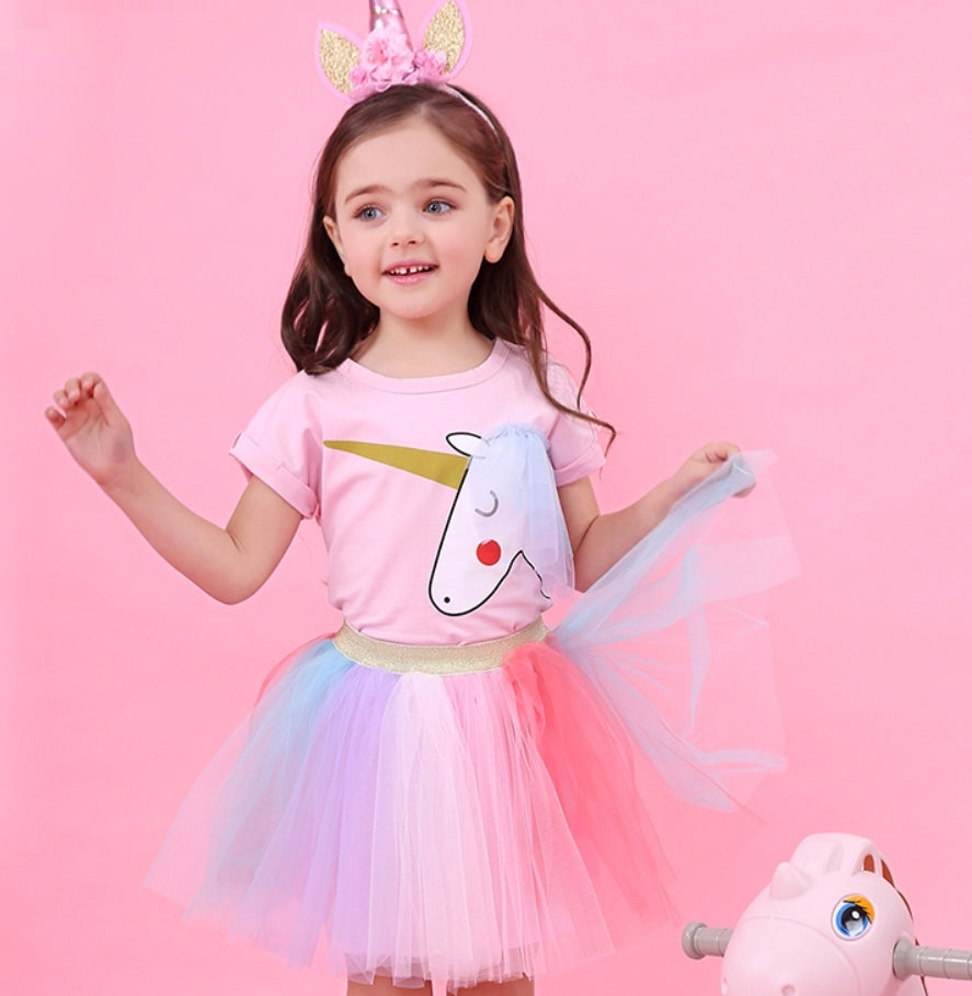 Unicorn Top and Rainbow Tutu