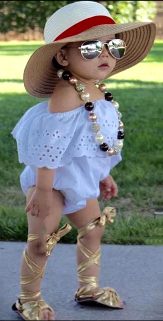 White Lace Romper 