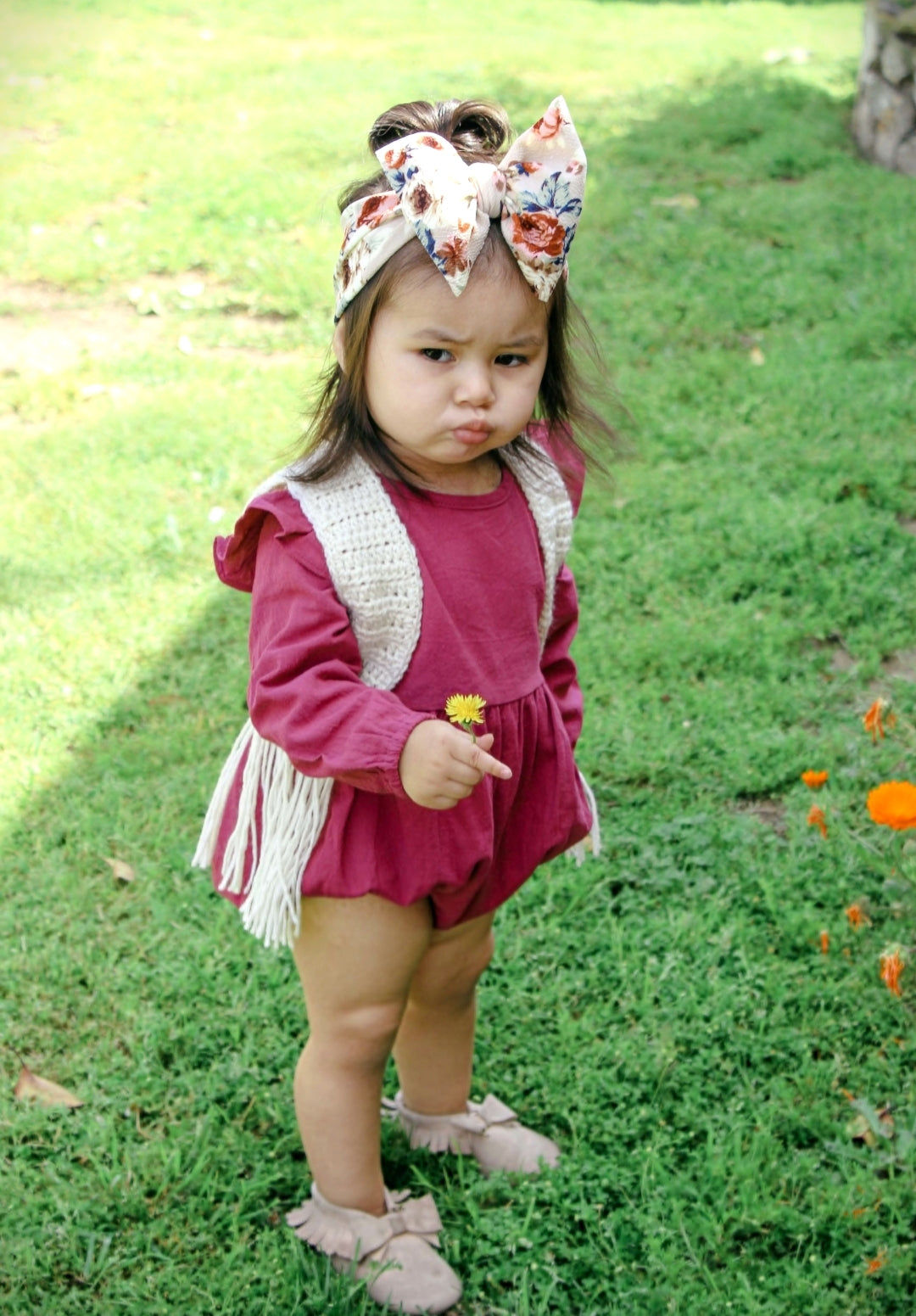 Plum Balloon Romper