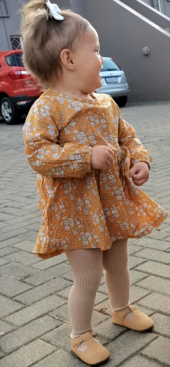 Mustard Floral Dess 100038