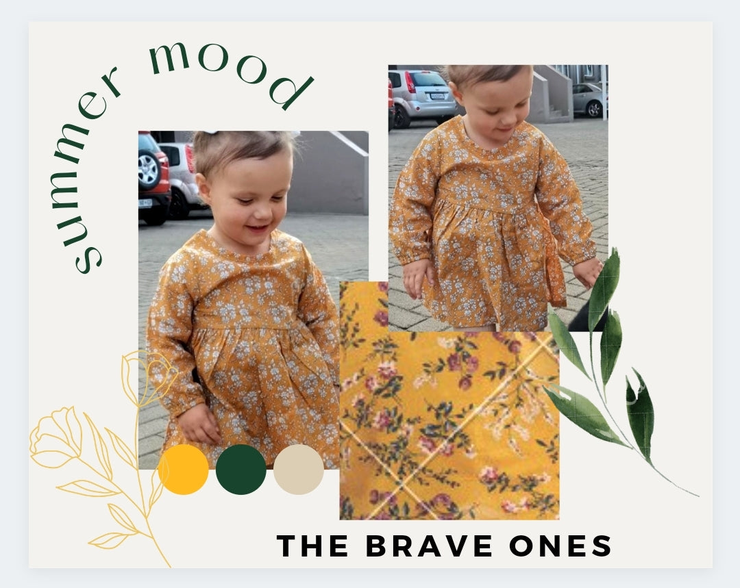 Mustard Floral Dess 100038