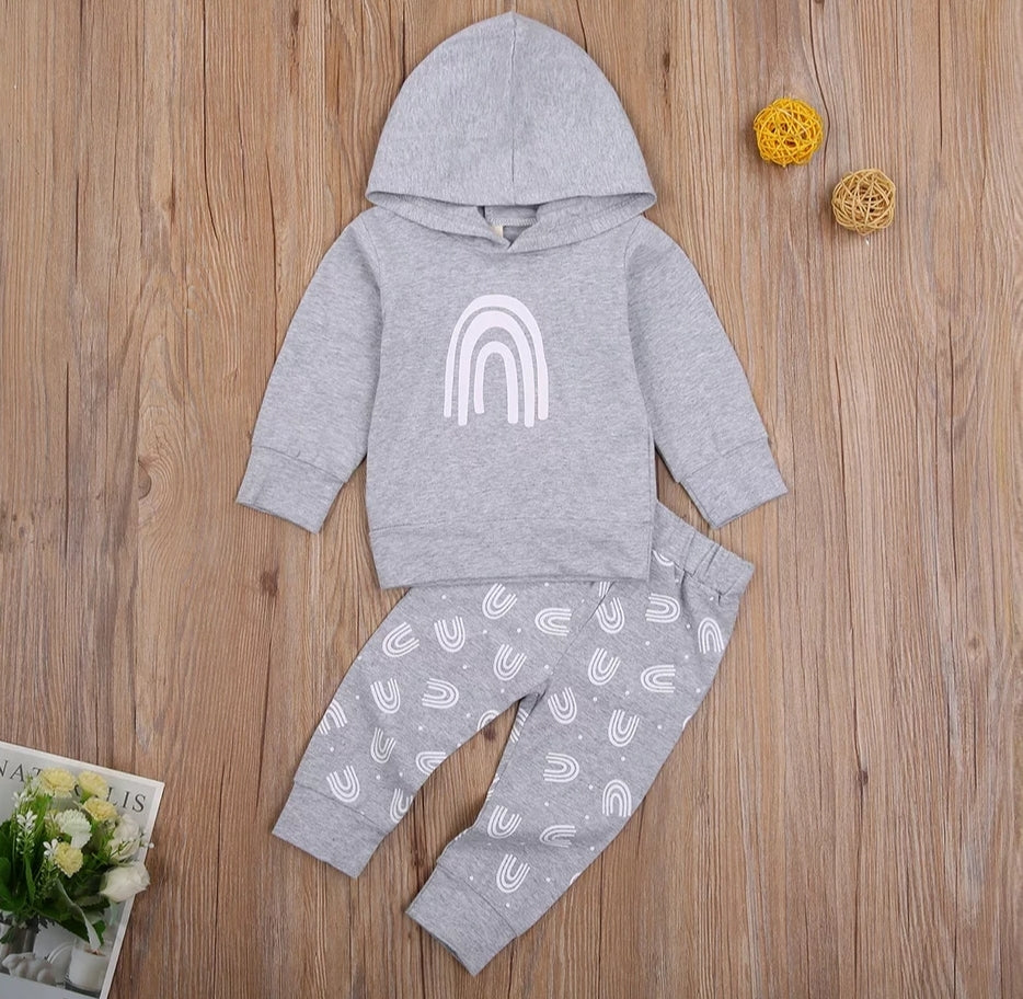 Gray Hooded Rainbow Tracksuit 1000102