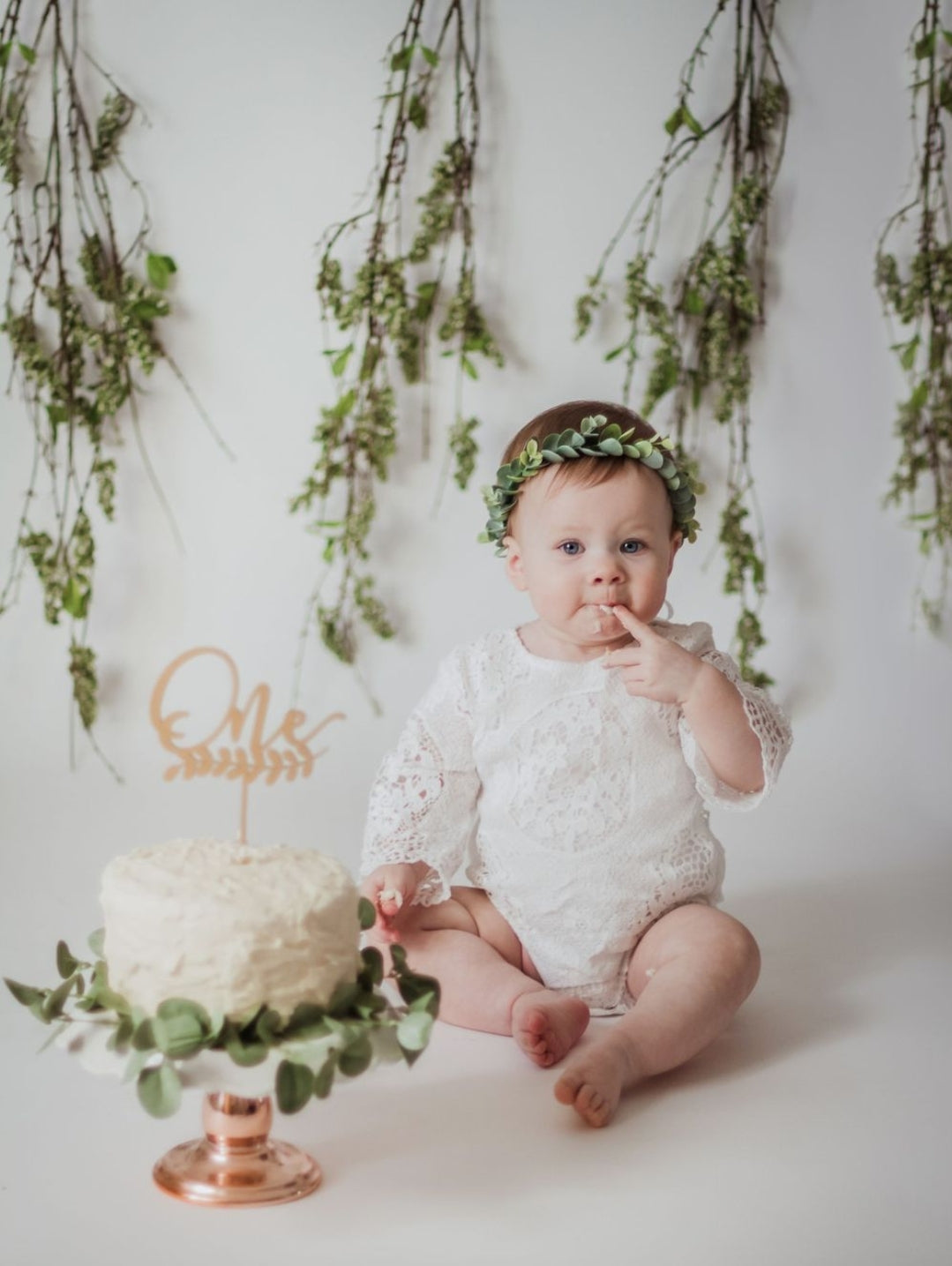 Bell Sleeve Lace White Romper 1000147