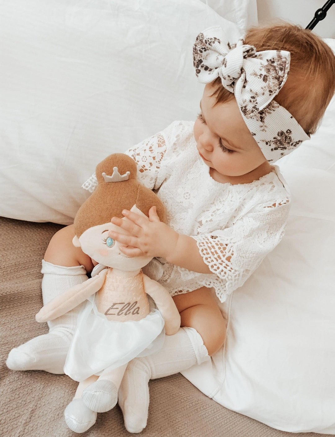 Bell Sleeve Lace White Romper 1000147