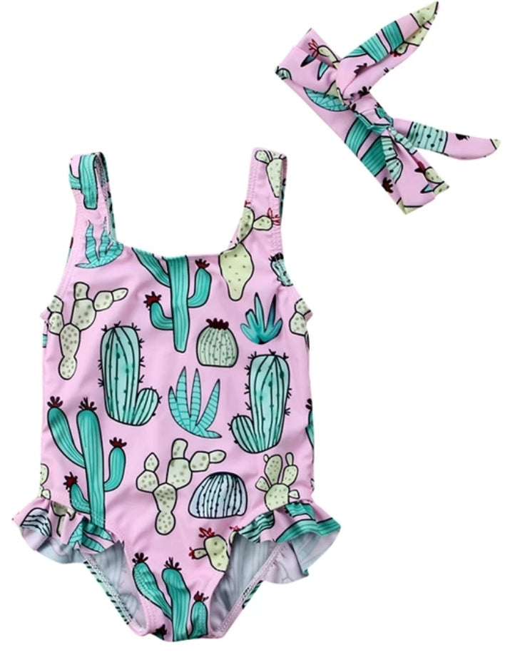 Cactus Swimsuit and Headband 1000666