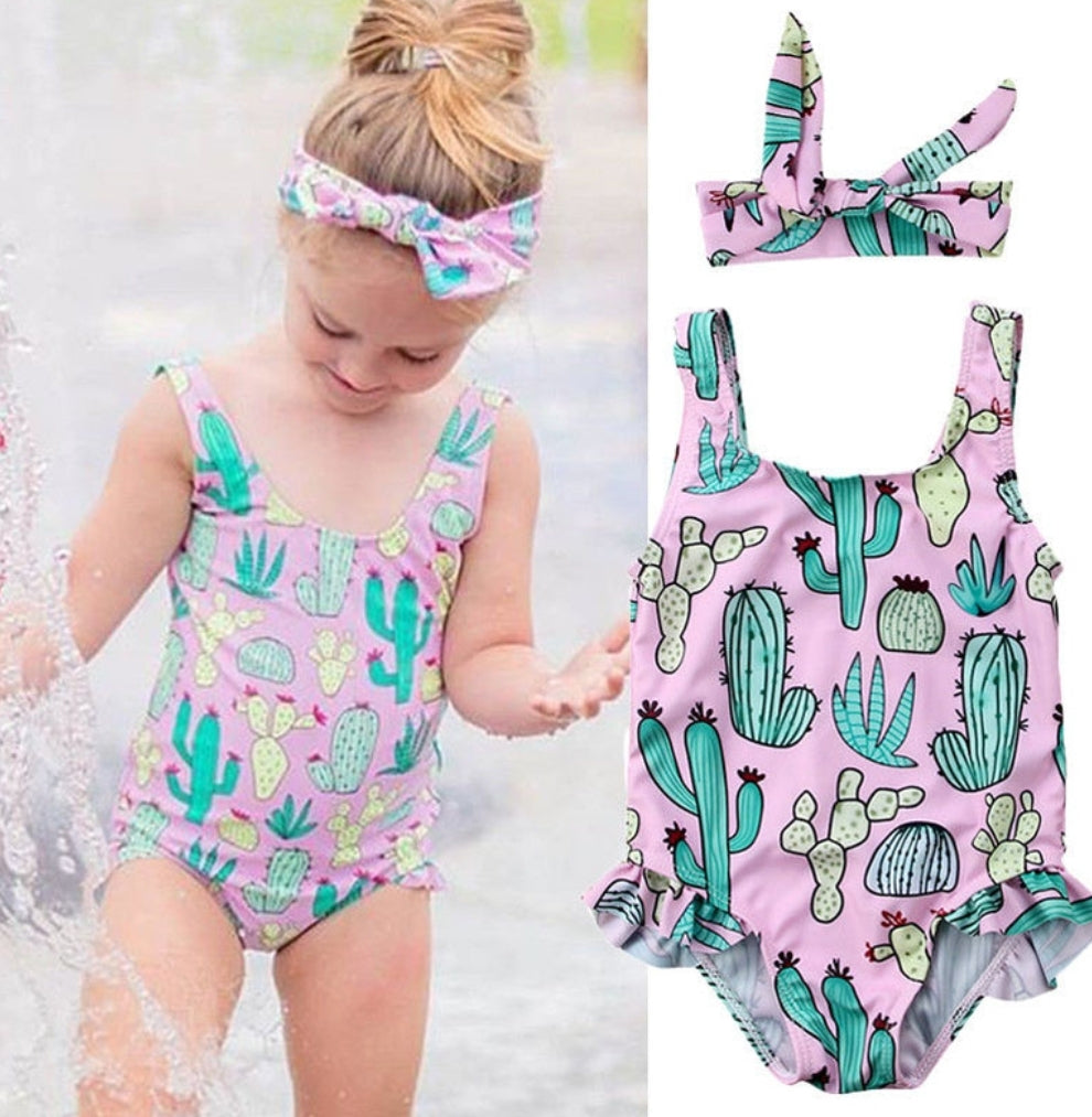 Cactus Swimsuit and Headband 1000666
