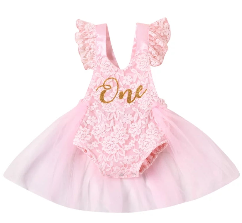 ONE Lace Romper Pink 1000670