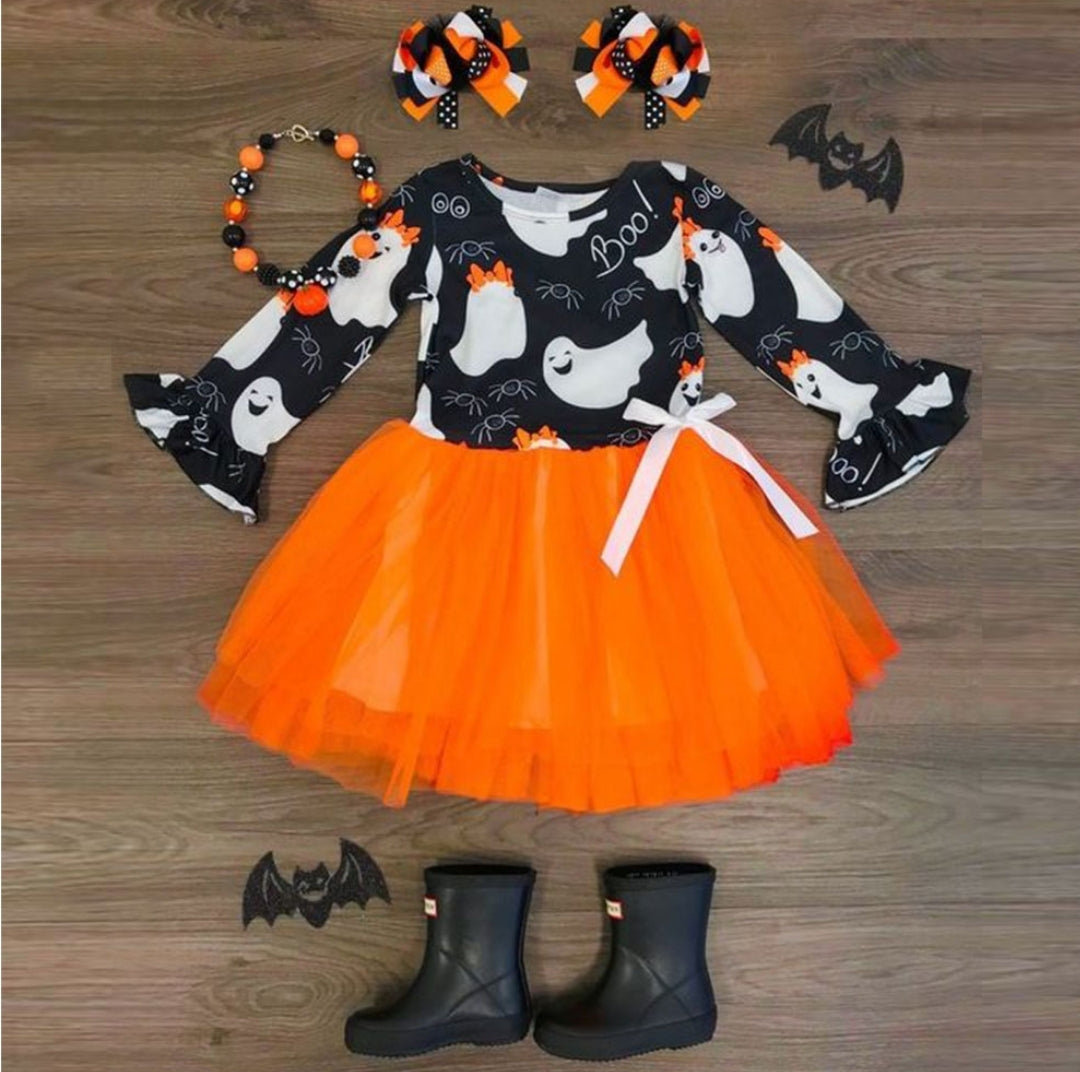 Boo!! Orange Tutu Dress