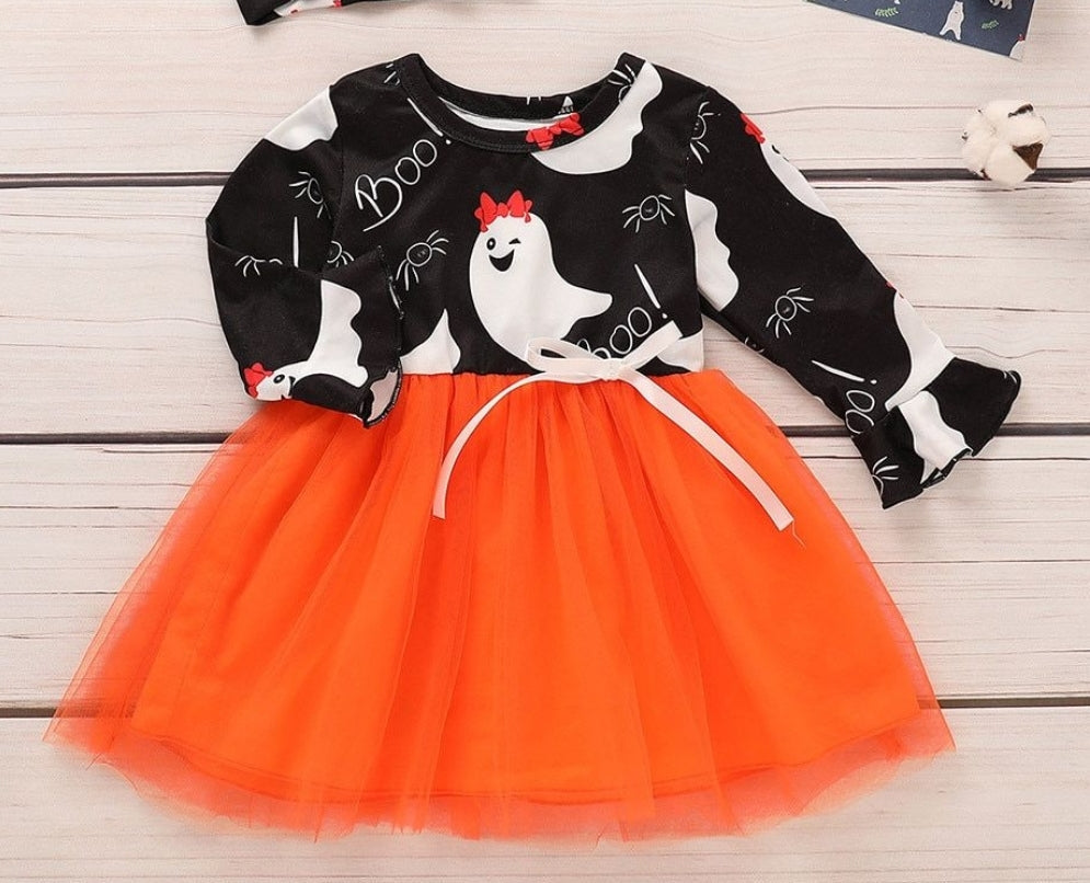 Boo!! Orange Tutu Dress